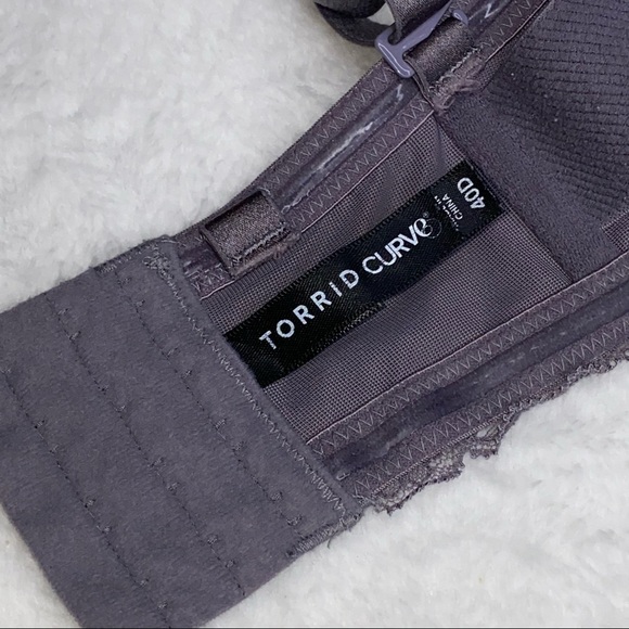 Torrid Curve Bra lace purple/gray Sz 40D - Picture 6 of 8